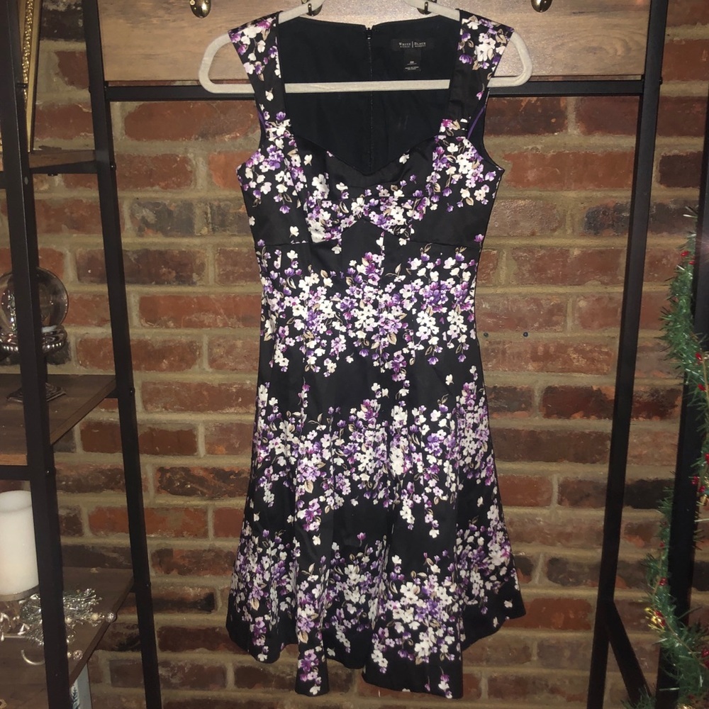 WHBM Jacquard Floral Full Skirt Dress - Sz 00